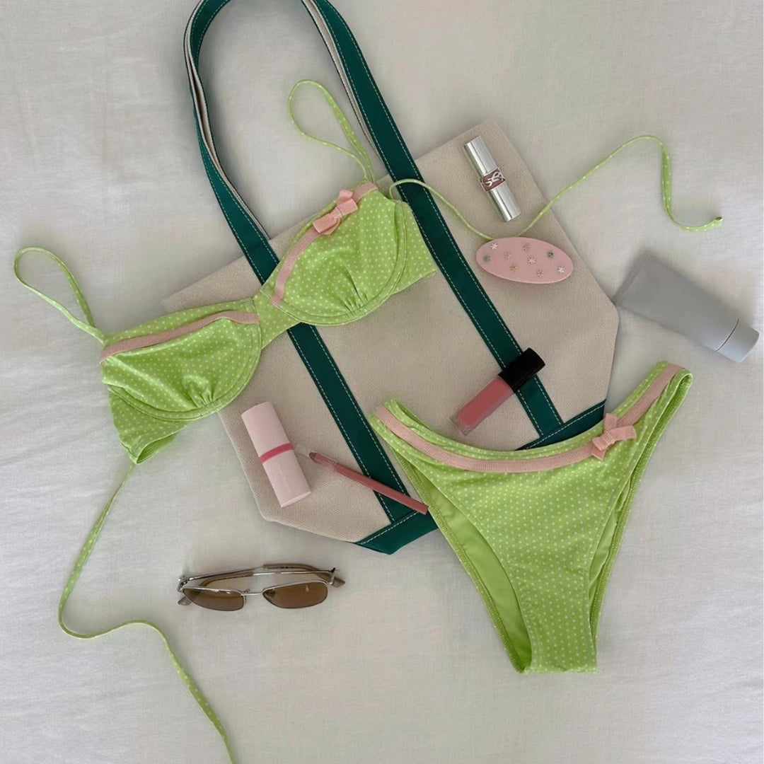 Ladies polka dot bikini with playful design Mune Fashion