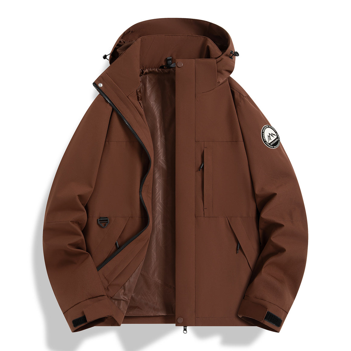 Women's Waterproof Technical Hooded Jacket with Welded Seams and Adjustable Cuffs Mune Fashion