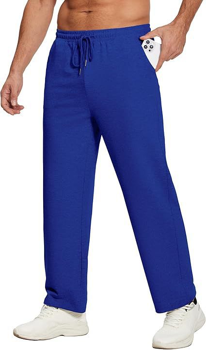 Men's loose-fitting lounge pants made of soft jersey with drawstring, elastic waistband, and straight leg Mune Fashion