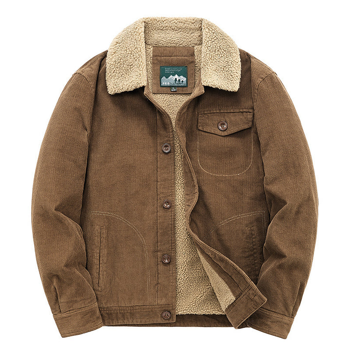 Men's Casual Cord Jacket with Teddy Lining Mune Fashion 1787797411