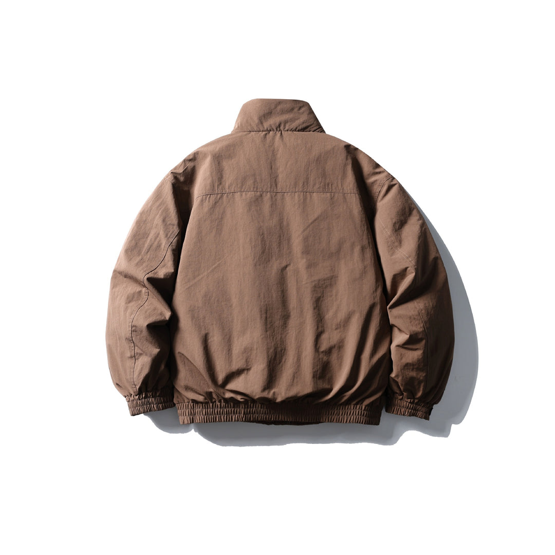 Men's Boxy Thermal Field Jacket with High Stand Collar and Flap Pockets Mune Fashion