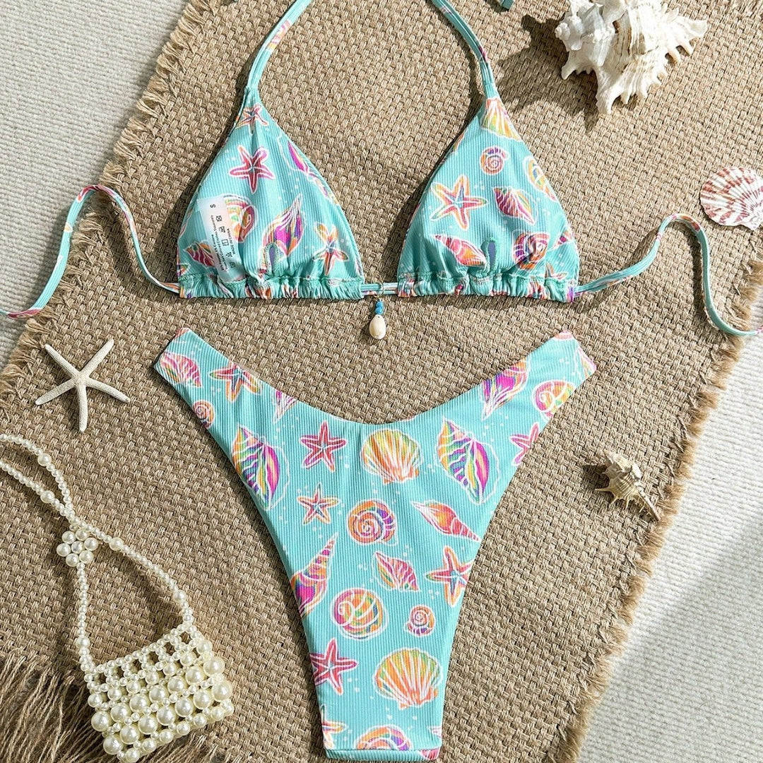 Women's Triangle Bikini with Maritime Decorations Mune Fashion