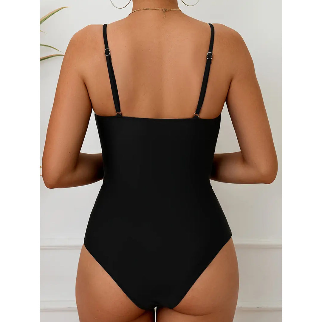 Women's Elegant One-Piece Swimsuit with Refined Waist Mune Fashion