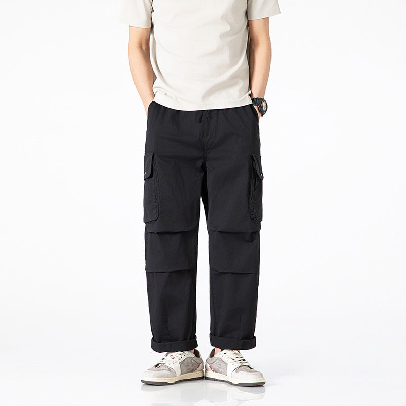 Men's Relaxed-Fit Multi-Pocket Cargo Pants made of lightweight cotton blend Mune Fashion
