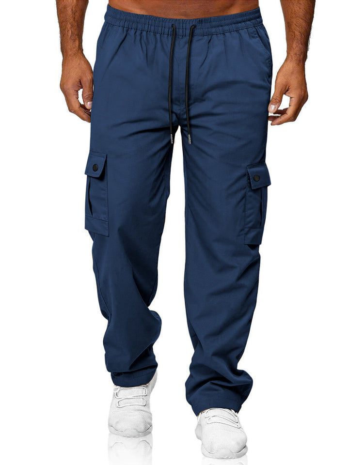 Men's Relaxed-Fit Cargo Jogger with elastic waistband, drawstring, and flap pockets Mune Fashion