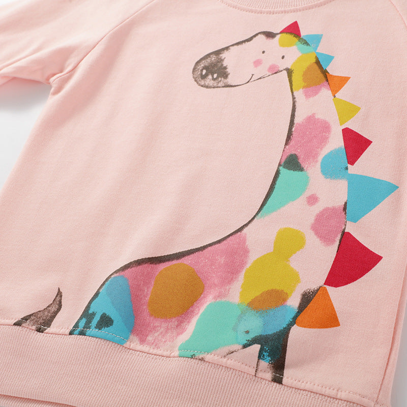 Girls sweatshirt with creative giraffe design Mune Fashion