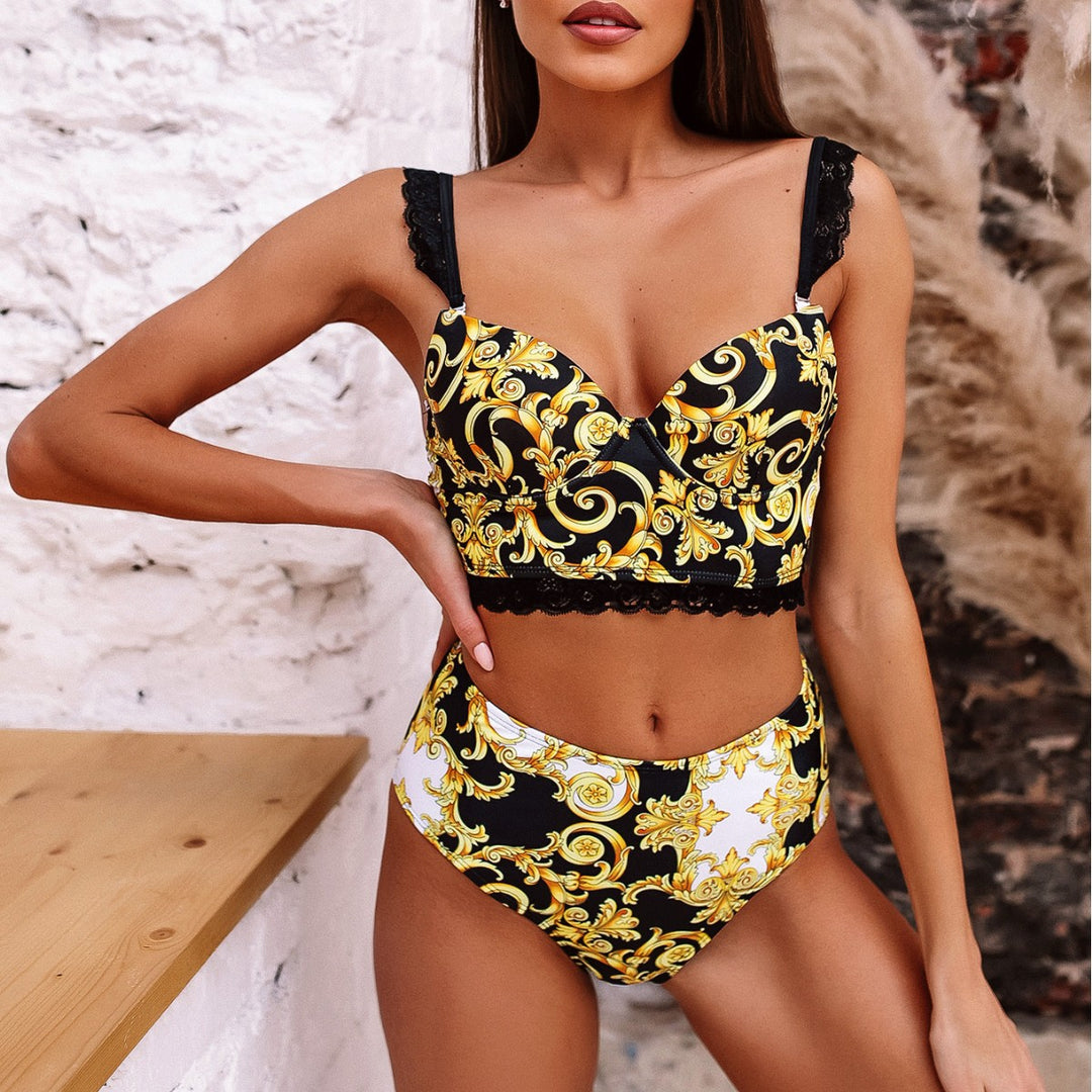 Women Push-Up Bikini with embellished straps Mune Fashion