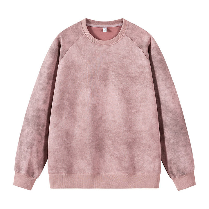Men's Oversized Sweatshirt with Brushed Fleece Lining and Vintage Wash Mune Fashion