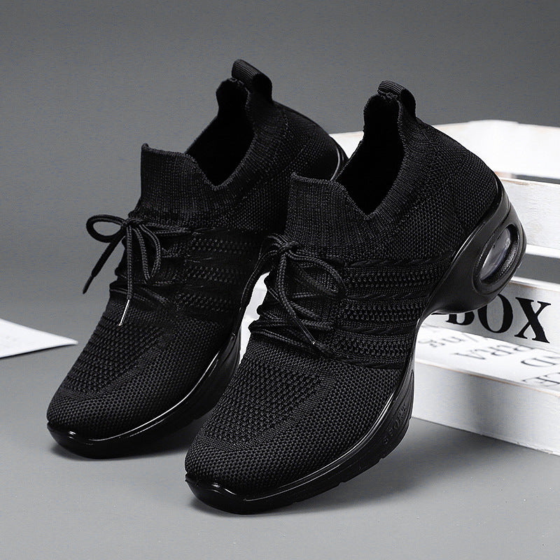 Women's avant-garde knit platform sneakers with cushioned air unit, sock-like entry and ergonomic memory footbed Mune Fashion