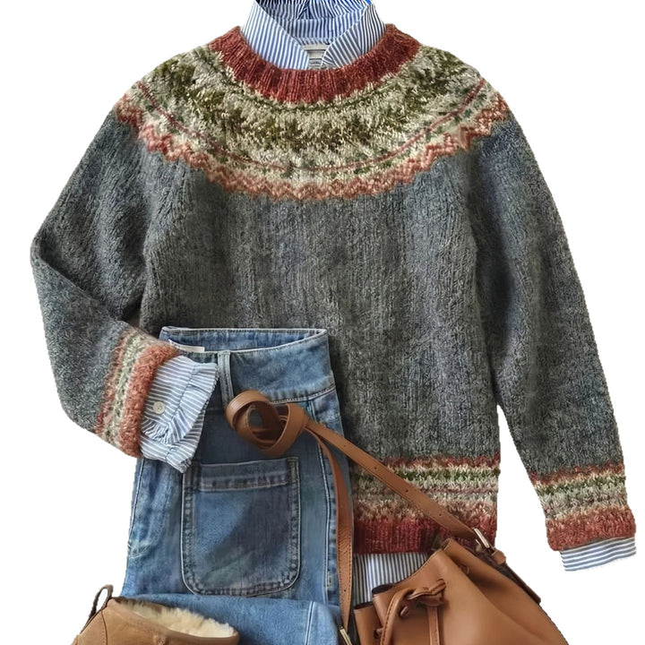 Ladies' Fashionable Sweater with Fair Trade Pattern