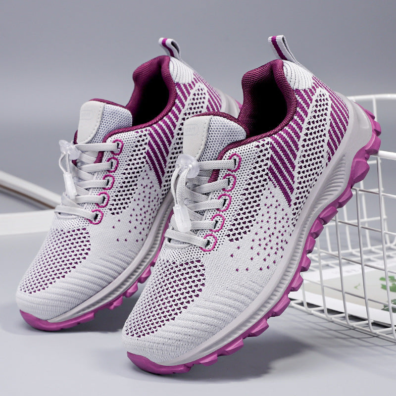 Women's knitted slip-on sports sneaker with quick pull cord Mune Fashion