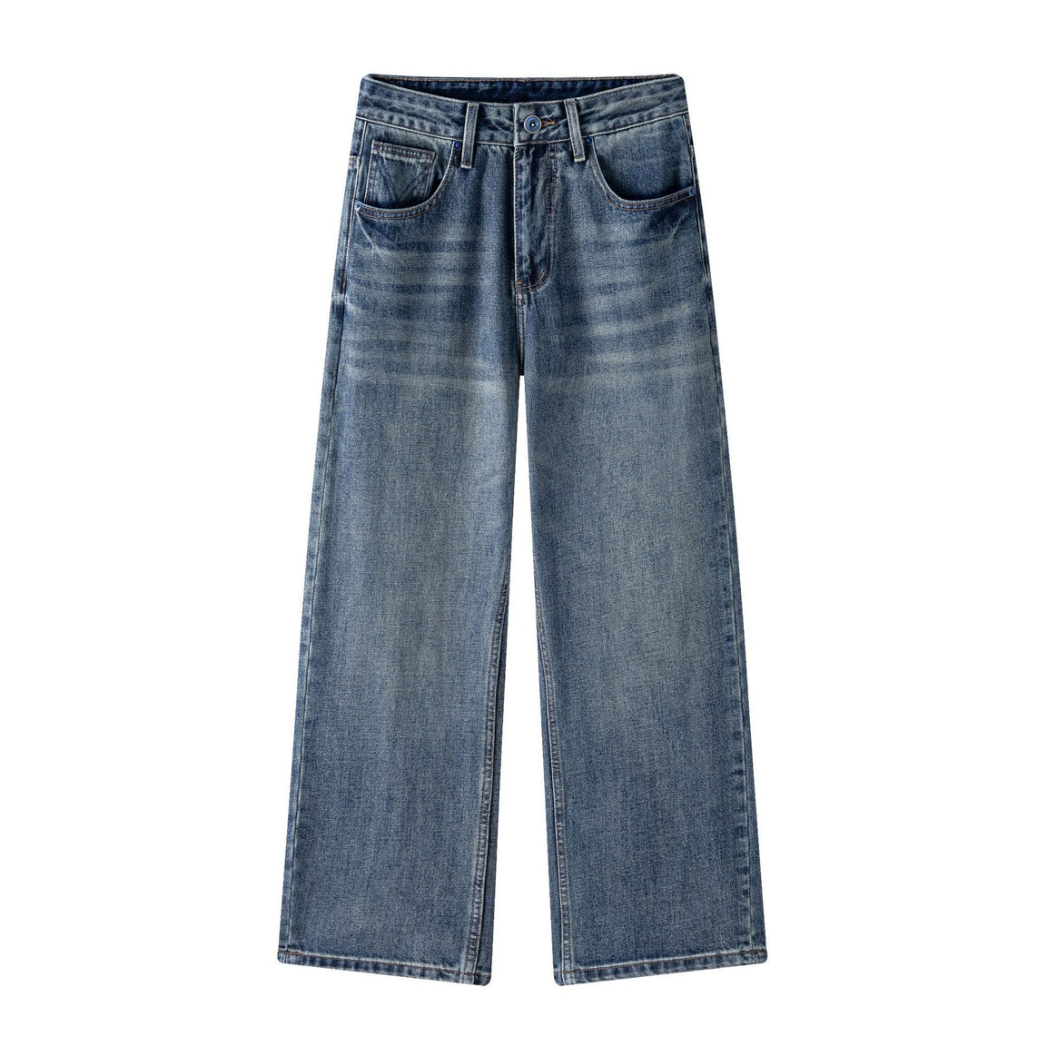 Women High-waisted straight-cut cropped jeans Mune Fashion