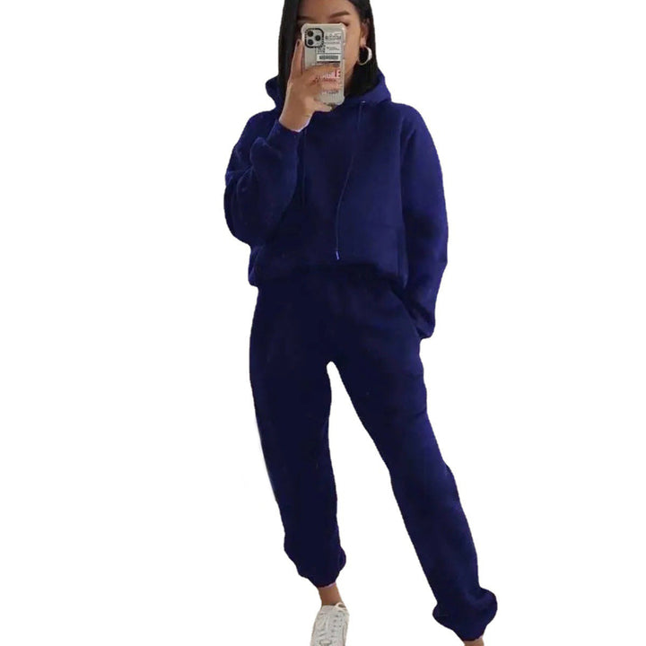 Women's cozy oversized hoodie and high-waist jogging pants set Mune Fashion