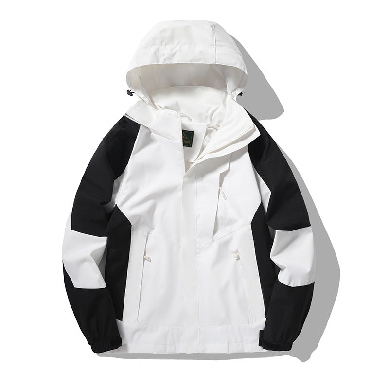 Men's nano wind and water-resistant outdoor hoodie jacket with ventilation mesh, adjustable hood and concealed front flap Mune Fashion