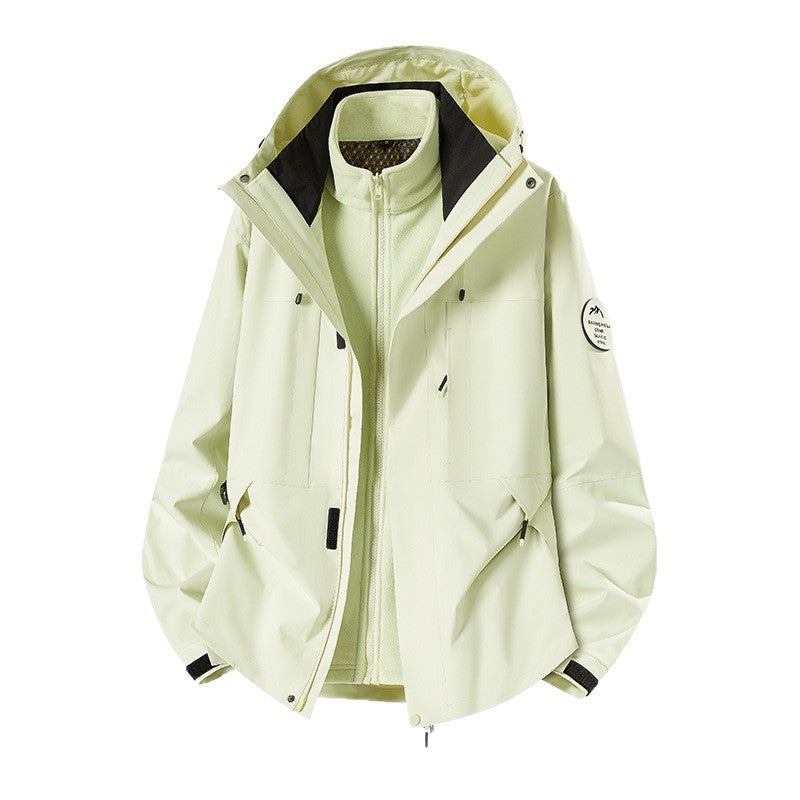 Men's Weatherproof Technical Softshell Trekking Jacket with Hood and Insulating Inner Insert Mune Fashion