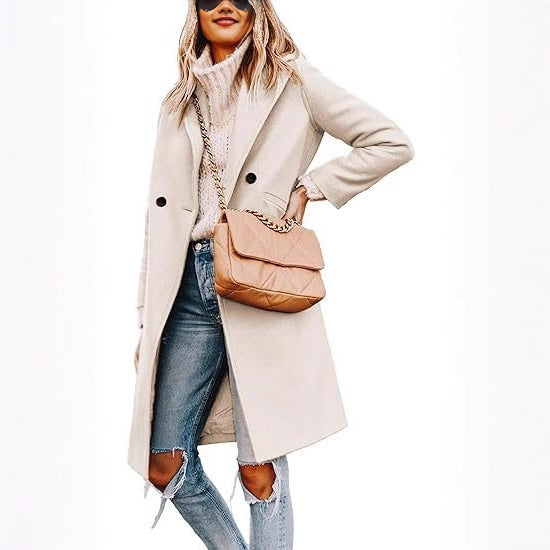 Women Elegant Wool Coat