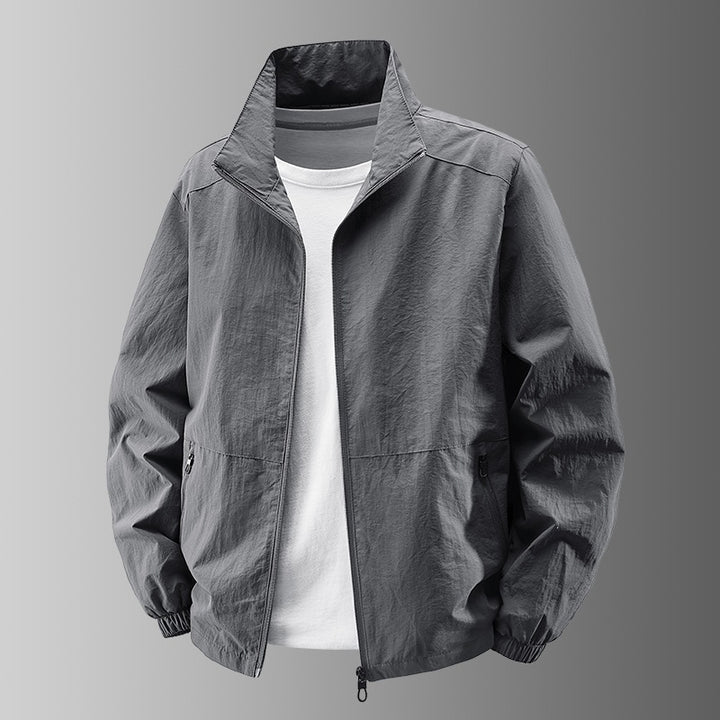 Men's Ultralight Functional Transitional Jacket with Stand-Up Collar, Two-Way Zipper & Concealed Zipper Pockets Mune Fashion