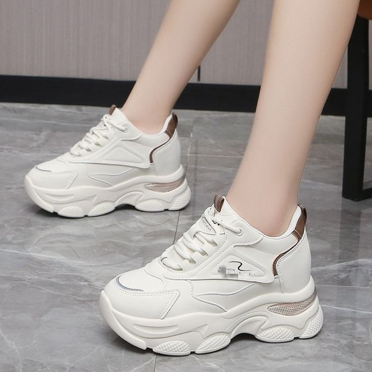 Women Sporty Chunky Sneakers with Breathable Inserts and Comfortable Cushioning Mune Fashion