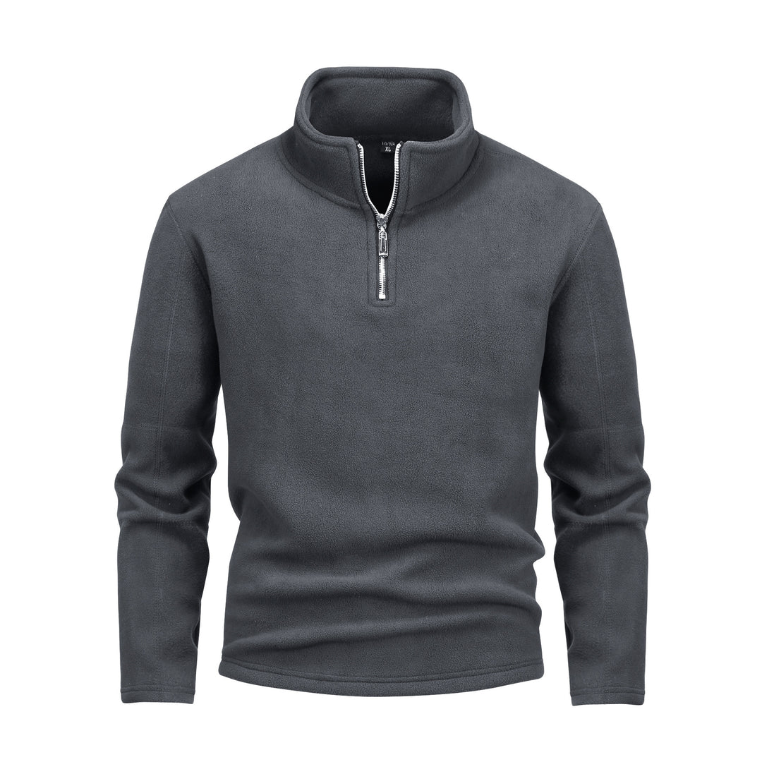 Men's Nano Fleece Half-Zip Pullover with Stand-Up Collar and Fluffy Microfleece Quality Mune Fashion
