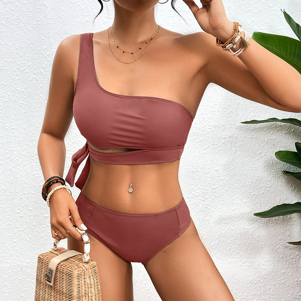 Women's Asymmetrical Bikini with Adjustable Ties Mune Fashion