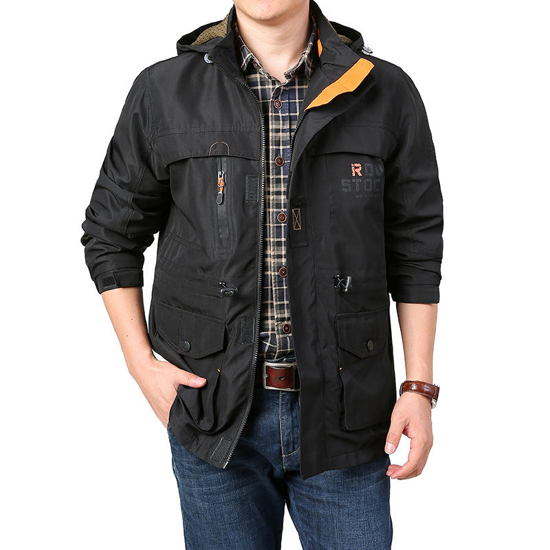 Men's Multifunctional Outdoor Jacket with Adjustable Hood Mune Fashion