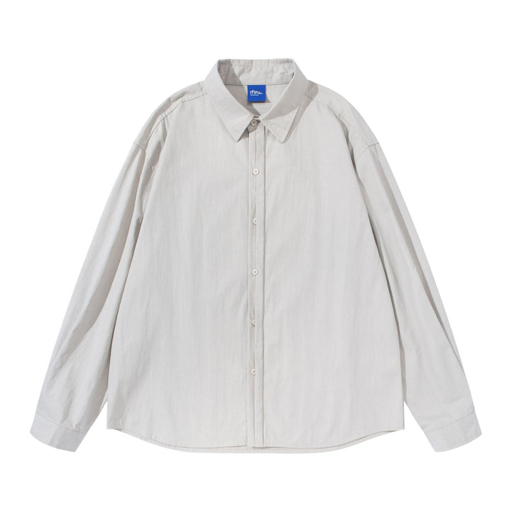 Unisex Boxy Cotton Blend Shirt in Oversized Fit with Kent Collar Mune Fashion