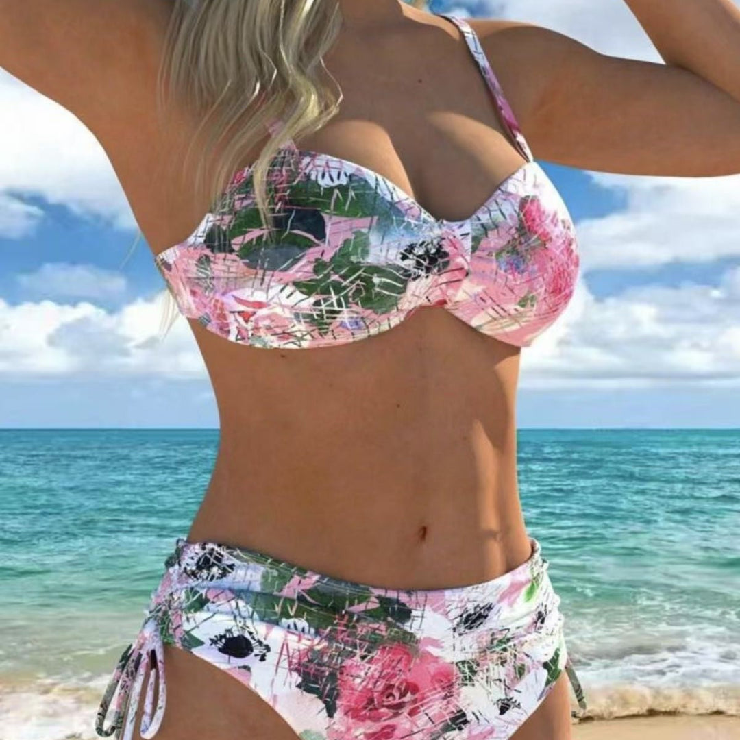 Women's bikini set with smooth top and high-waisted pants Mune Fashion