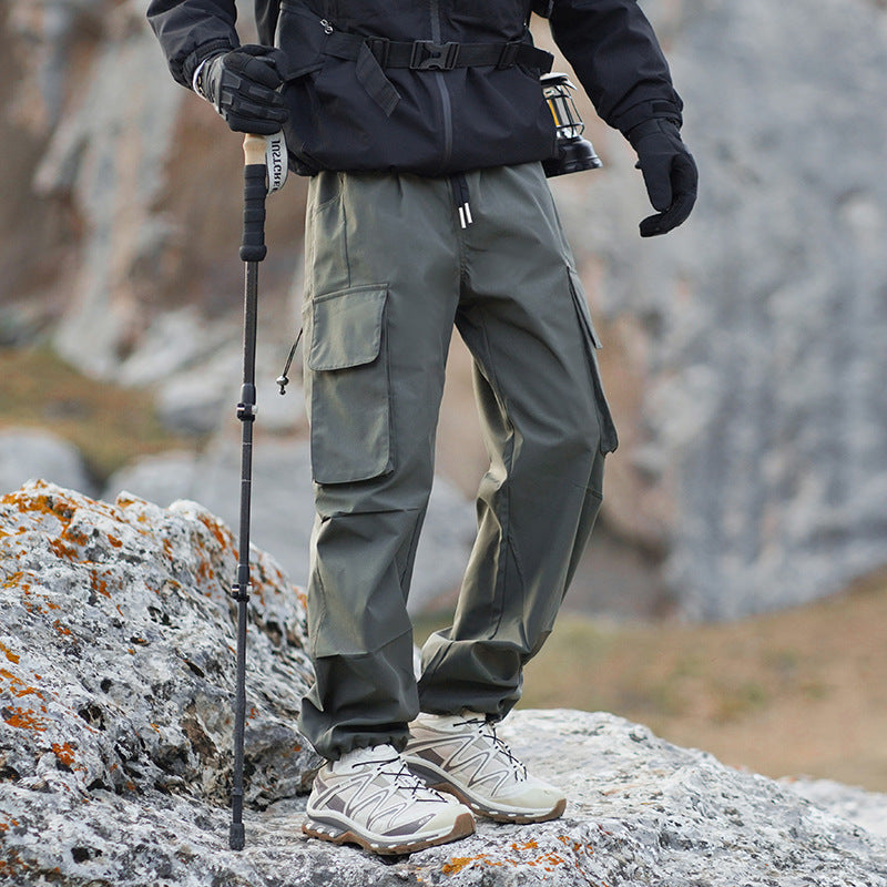 Men's Technical Outdoor Cargo Pants with Multi-Functional Pockets and Stretch Inserts Mune Fashion