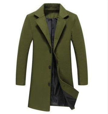Men's slim Chesterfield coat with classic lapels, quilted lining and side pockets Mune Fashion
