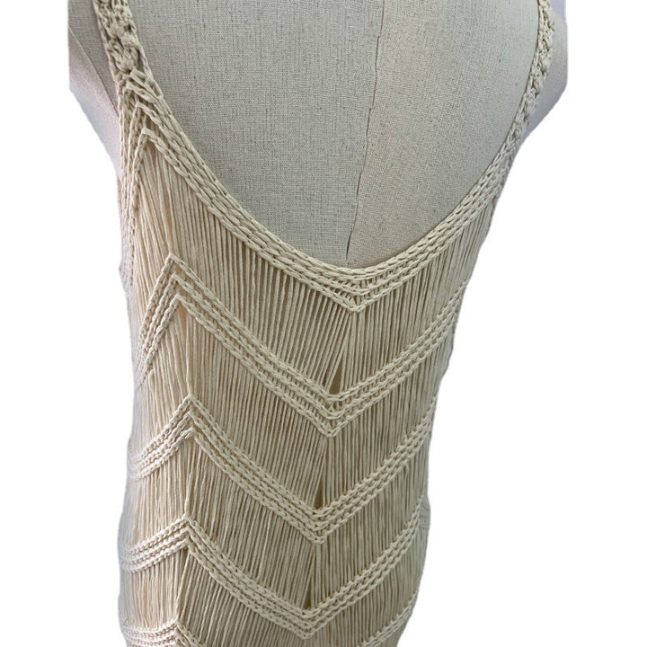 Women's transparent crochet beach cover-up Mune Fashion