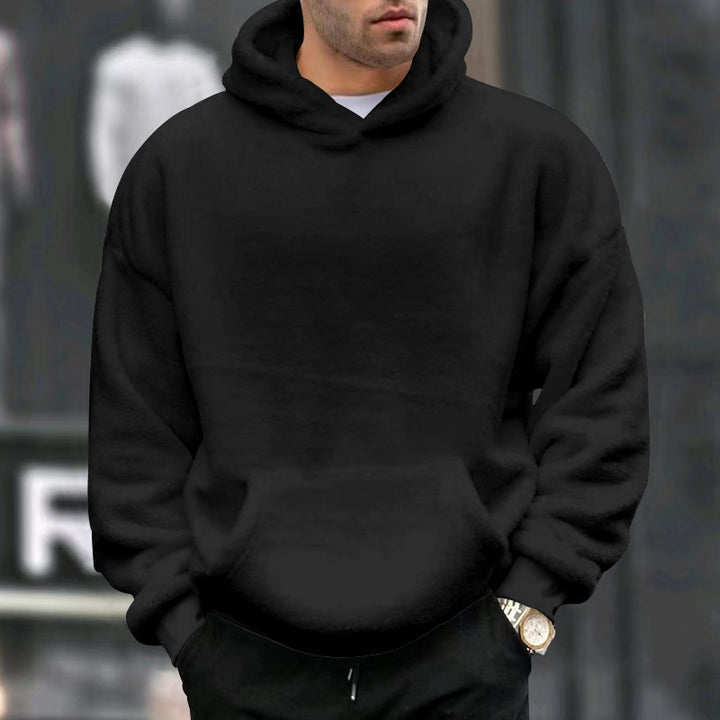 Men's Cozy Oversized Hoodie made of Teddy Fleece with Kangaroo Pocket Mune Fashion