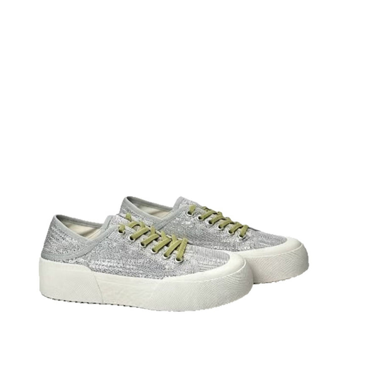 Women's platform sneakers with knitted upper material and thick platform sole Mune Fashion