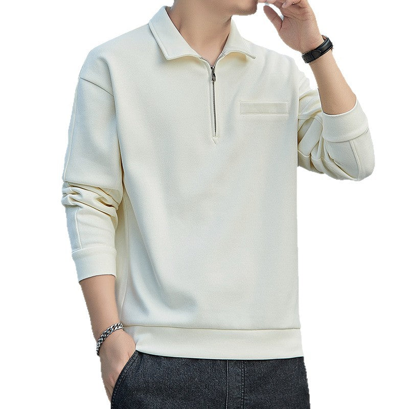 Men's Half-Zip Sweatshirt with Polo Collar and Chest Pocket Mune Fashion