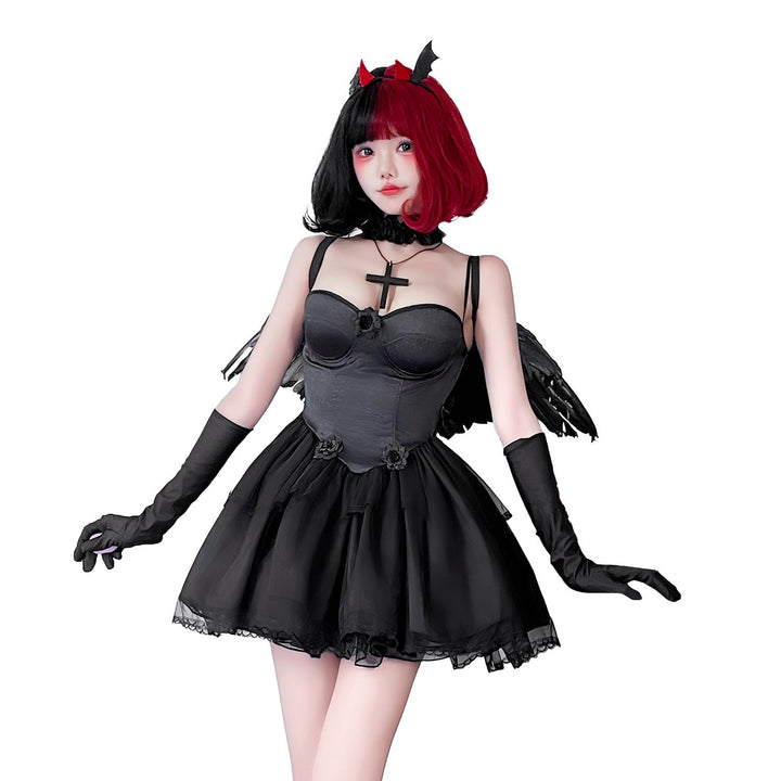Ladies Angel Costume with voluminous skirt and decorative details Mune Fashion