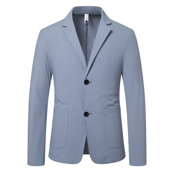 Men's tailored jersey blazer with stretch comfort and patch pockets Mune Fashion