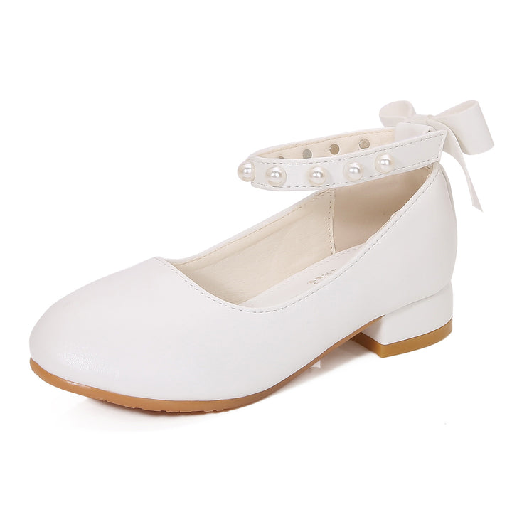 Girl ballerinas with pearl and bow decoration Mune Fashion