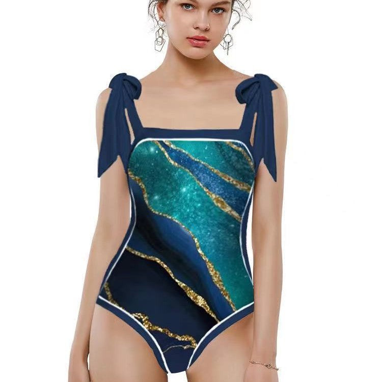 Women's swimsuit with elegant wrap skirt Mune Fashion 1782104434