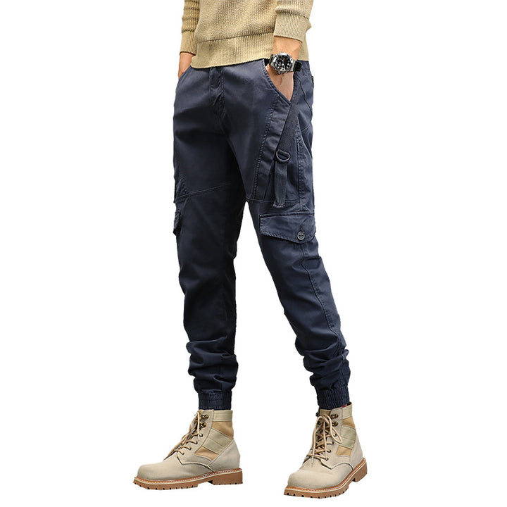 Men's Tapered Cargo Jogger Pants with ergonomic knee inserts, flap utility pockets, and ribbed ankle cuffs Mune Fashion