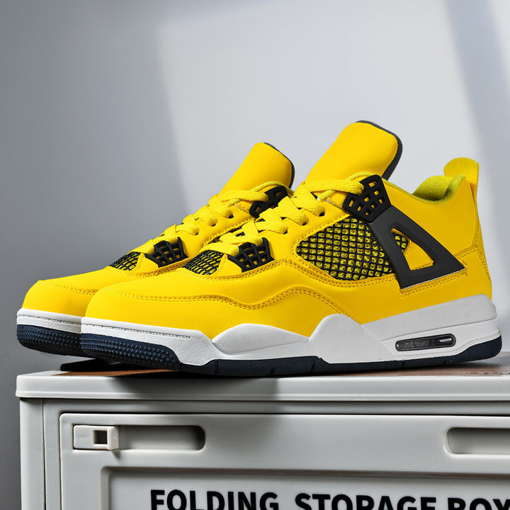 Men's retro-urban high-top sneakers with mesh panel, reinforced heel cap, and cushioning air unit Mune Fashion