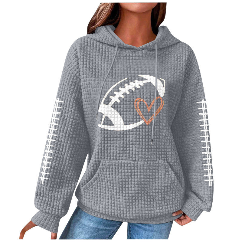 Women Comfortable Hoodie with Heart Design Mune Fashion