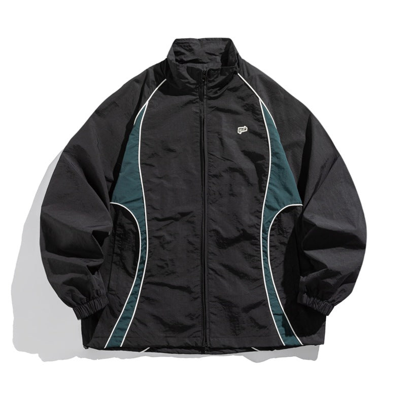 Unisex Lightweight Boxy Track Jacket with Contrast Piping Mune Fashion