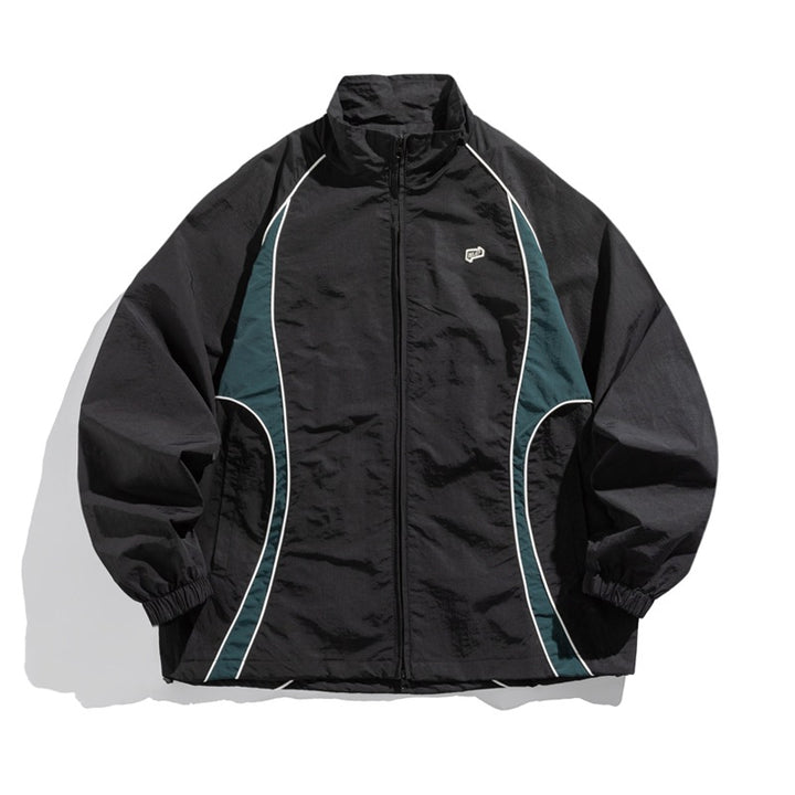 Unisex Lightweight Boxy Track Jacket with Contrast Piping Mune Fashion