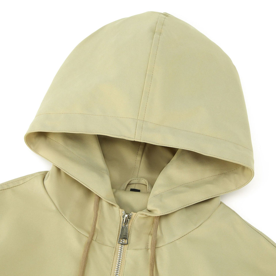 Women's hooded bomber jacket with gathered hem and side pockets Mune Fashion