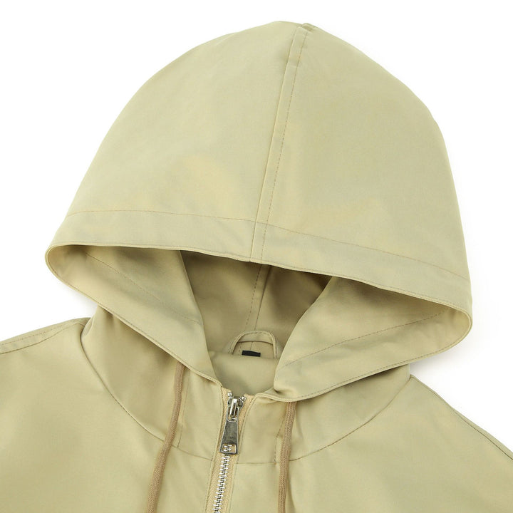 Women's hooded bomber jacket with gathered hem and side pockets Mune Fashion