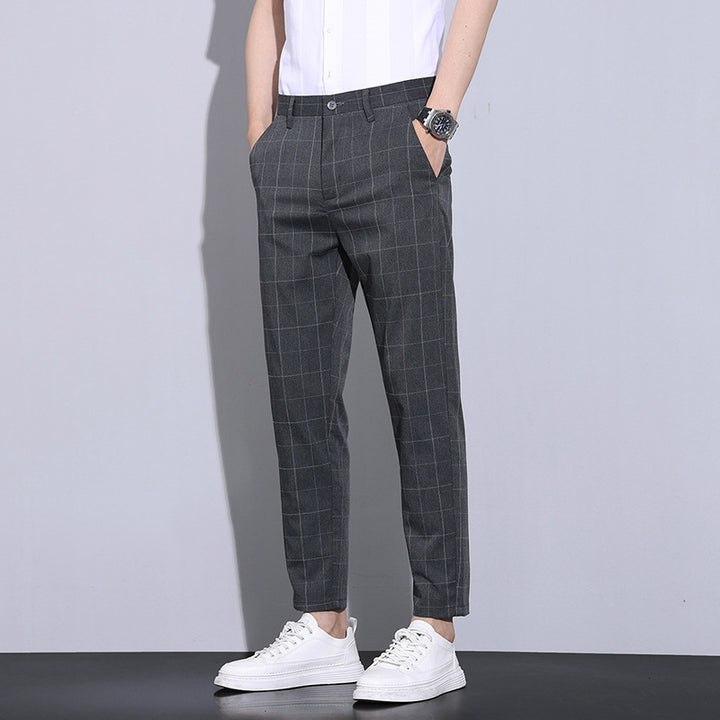 Men's Elegant Checked Chino Pants Mune Fashion