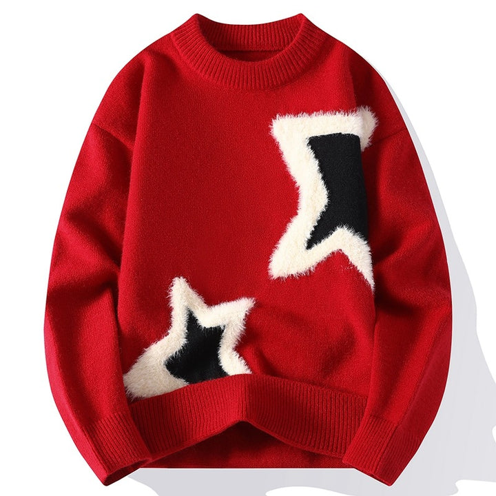 Women's Fashionable Sweater with Star Design Mune Fashion
