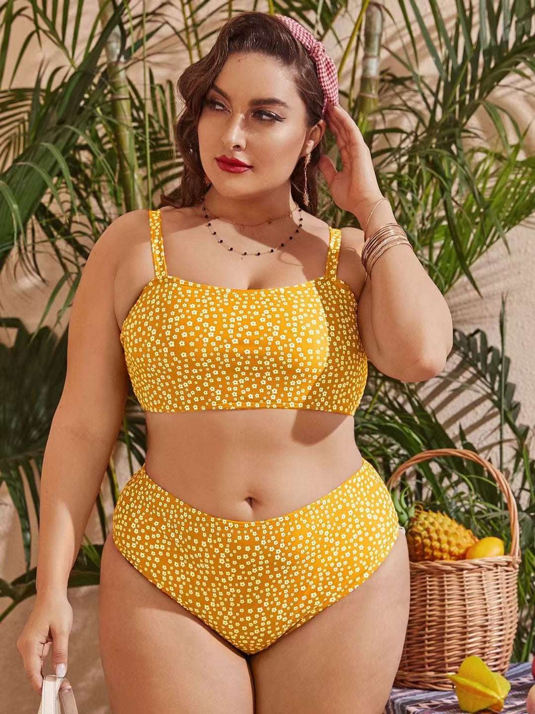 Women High-Cut Bikini with Playful Polka Dot Design Mune Fashion