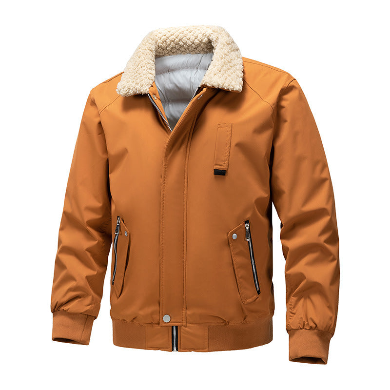 Men's bomber jacket with teddy collar and water-repellent outer material Mune Fashion