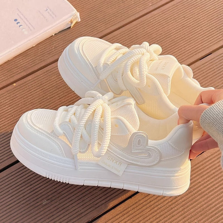 Women's Air Pump Sneakers with Cushioned Sole and Breathable Upper Material Mune Fashion