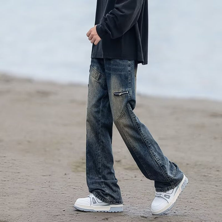 Men's Fashion Cargo Jeans with Practical Pockets Mune Fashion